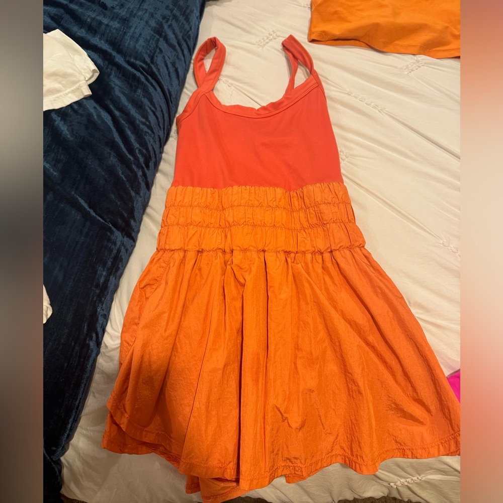 Orange Free people athletic dress! Super comfy and cute!!!!